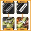 Kitchen Vegetable Peeler Stainless Steel Melon Planer Double-Head Peeler Household Multiple-Function Fruit And Vegetable Peeler